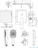 Omnires Sacramento system prysznicowy podtynkowy chrom/biały SYSSC10XCRB